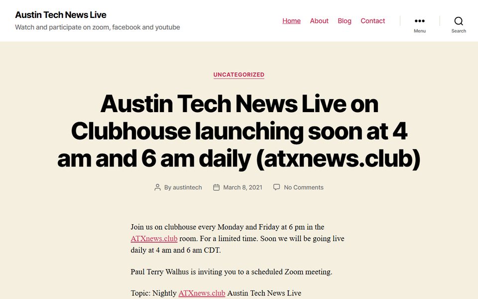 Peak-activity snapshot of austintechnews.live from Jul 27, 2021